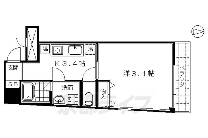 京都府京都市南区西九条東島町 東寺駅 1K マンション 賃貸物件詳細
