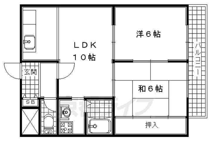 京都府城陽市富野 長池駅 2LDK マンション 賃貸物件詳細