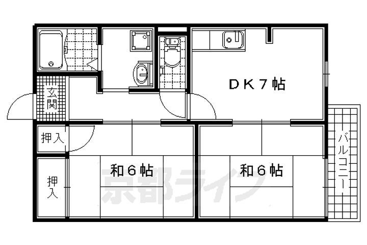 京都府久世郡久御山町藤和田 淀駅 2DK アパート 賃貸物件詳細