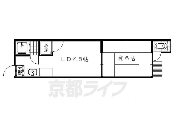 京都府城陽市枇杷庄 富野荘駅 2K アパート 賃貸物件詳細