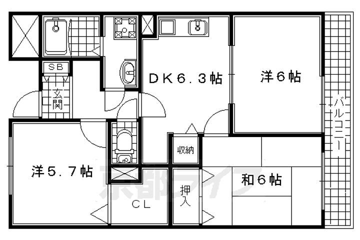 グランドール 2階 3DK 賃貸物件詳細