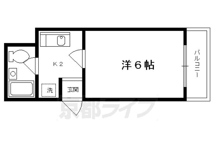 京都府京都市左京区松ケ崎柳井田町 松ヶ崎駅 1K アパート 賃貸物件詳細