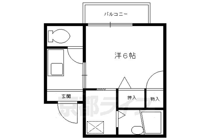 京都府京都市左京区下鴨南茶ノ木町 北山駅 1K アパート 賃貸物件詳細