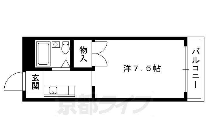 京都府京都市左京区松ケ崎西山 北山駅 1K マンション 賃貸物件詳細