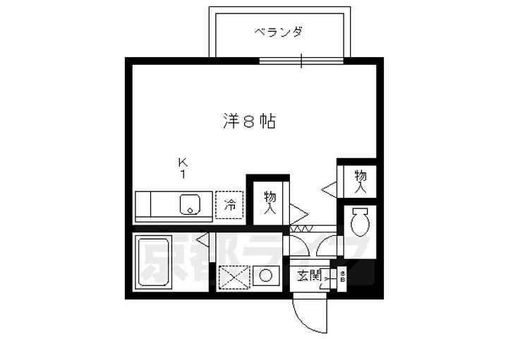 京都府京都市左京区北白川西町 出町柳駅 1K マンション 賃貸物件詳細