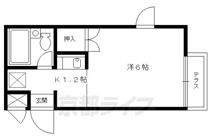 京都府京都市左京区一乗寺庵野町 一乗寺駅 ワンルーム アパート 賃貸物件詳細