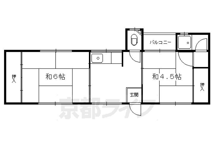 京都府京都市左京区修学院茶屋ノ前町 修学院駅 2K アパート 賃貸物件詳細