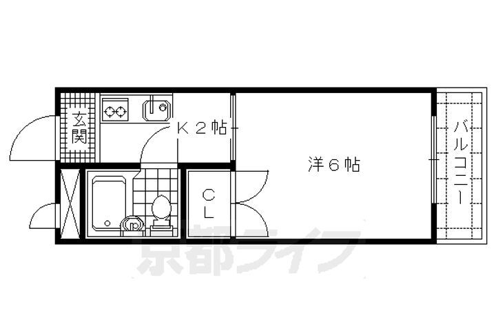 京都府京都市南区吉祥院中河原里南町 西大路駅 1K マンション 賃貸物件詳細
