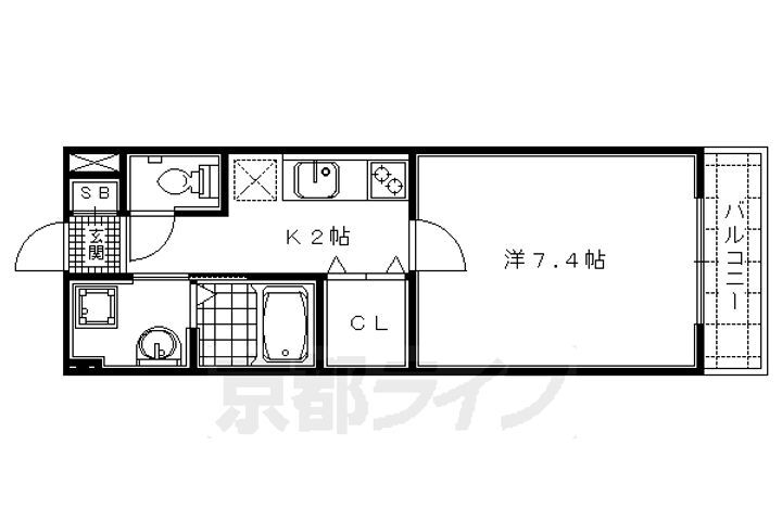 京都府京都市南区吉祥院嶋樫山町 桂川駅 1K マンション 賃貸物件詳細