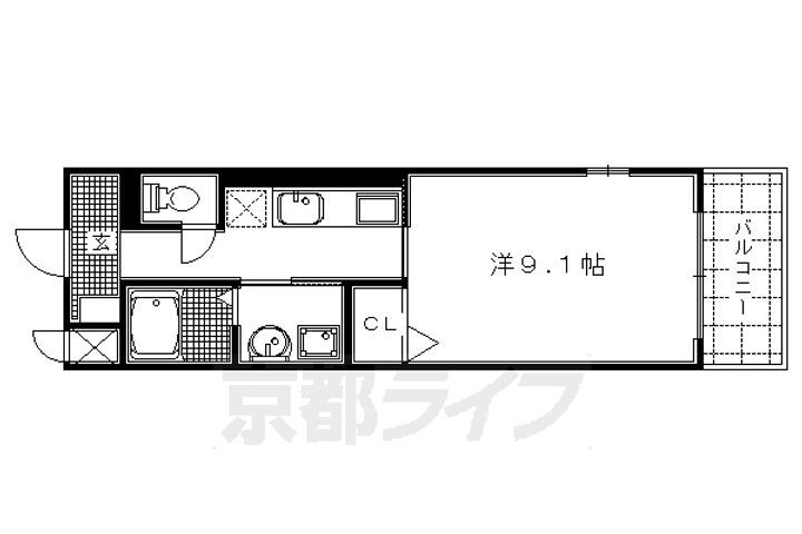京都府京都市南区吉祥院仁木ノ森町 西大路駅 1K マンション 賃貸物件詳細