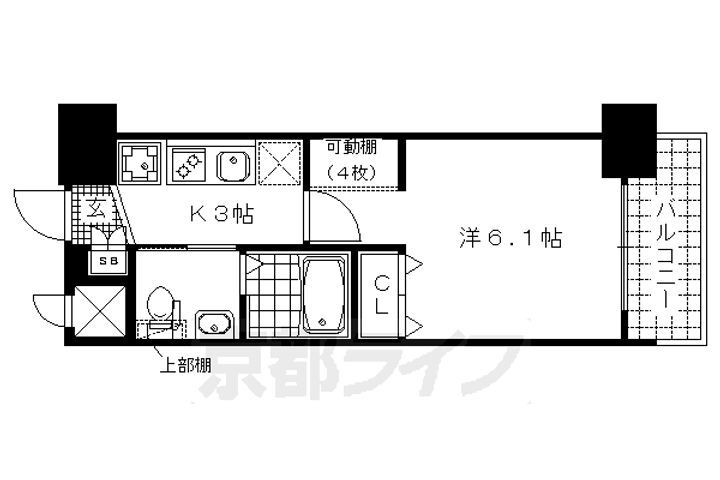 京都府京都市下京区七条御所ノ内北町 西大路駅 1K マンション 賃貸物件詳細