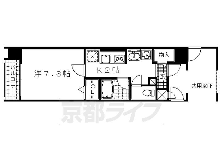 京都府京都市右京区西院矢掛町 西院駅 1K マンション 賃貸物件詳細