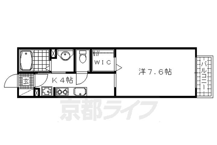 京都府京都市右京区龍安寺斎宮町 花園駅 1K アパート 賃貸物件詳細