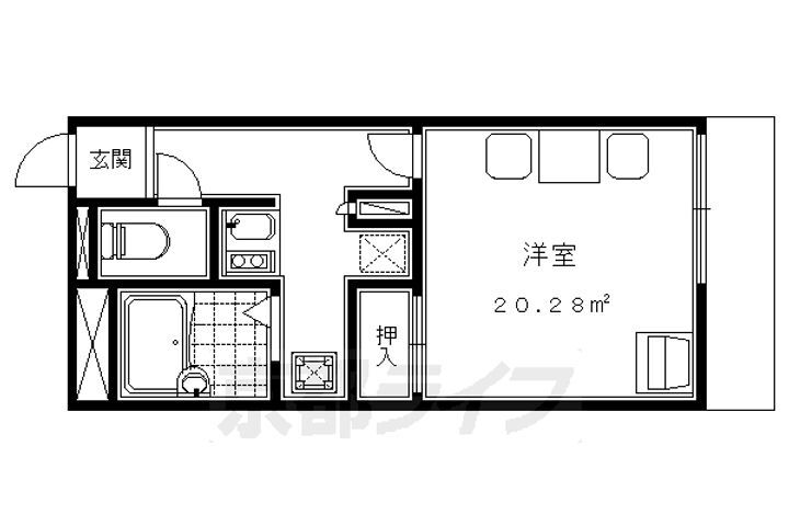 京都府京都市伏見区深草大亀谷東古御香町 ＪＲ藤森駅 1K アパート 賃貸物件詳細