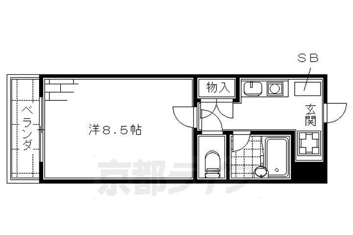 京都府京都市伏見区深草大島屋敷町 墨染駅 1K マンション 賃貸物件詳細