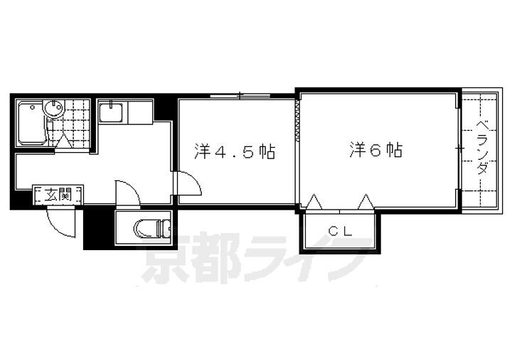 京都府京都市伏見区竹田中島町 くいな橋駅 2K マンション 賃貸物件詳細