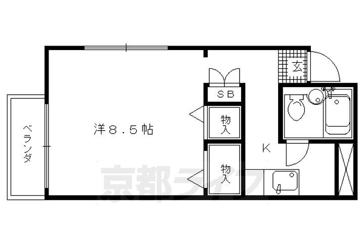 京都府京都市北区紫竹西南町 北大路駅 1K マンション 賃貸物件詳細