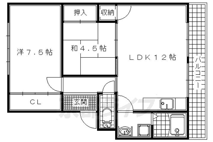 京都府八幡市男山長沢 樟葉駅 2LDK マンション 賃貸物件詳細