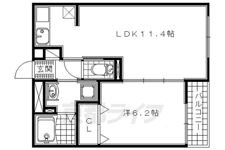 京都府宇治市槇島町 小倉駅 1LDK アパート 賃貸物件詳細