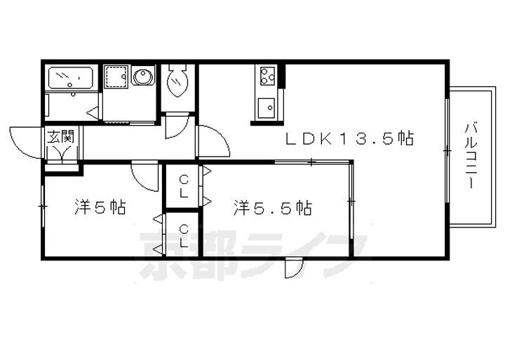 トワヴェール 1階 2LDK 賃貸物件詳細