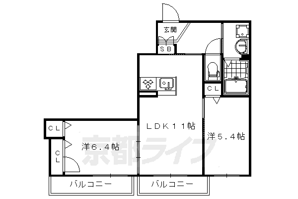 京都府京都市右京区梅ケ畑向ノ地町 宇多野駅 2LDK アパート 賃貸物件詳細