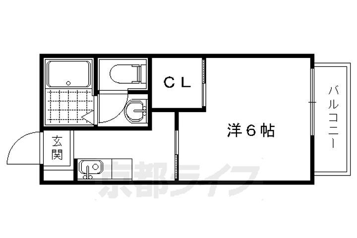 京都府京都市右京区太秦下角田町 太秦天神川駅 1K アパート 賃貸物件詳細