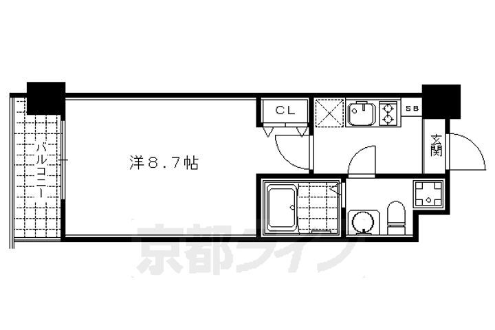 京都府京都市下京区塩竈町 五条駅 1K マンション 賃貸物件詳細