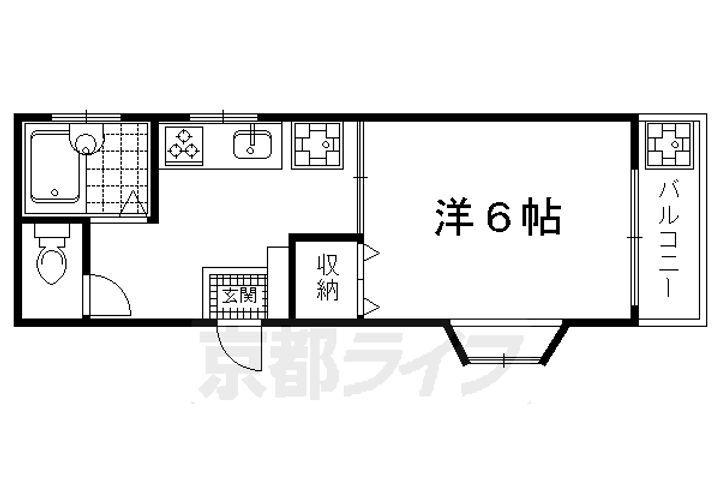 京都府京都市北区平野東柳町 北野白梅町駅 1K アパート 賃貸物件詳細