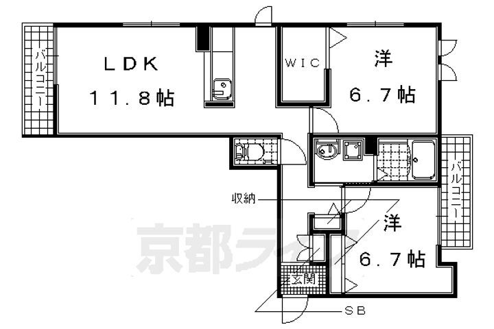 京都府木津川市城山台１丁目 木津駅 2LDK マンション 賃貸物件詳細