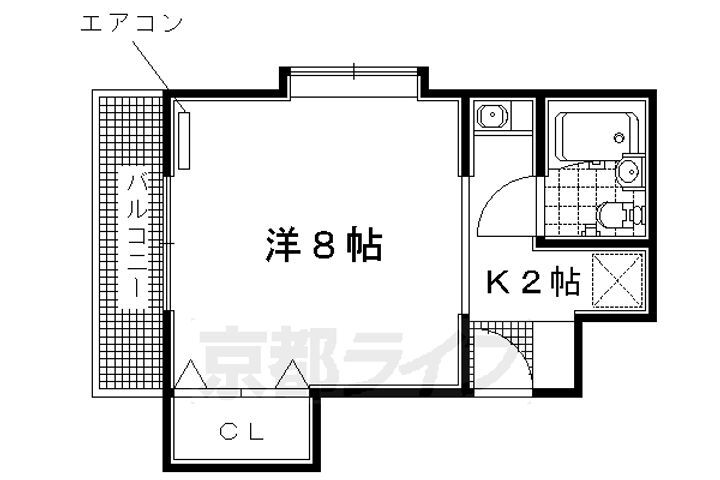 シンフィールドハイツ 2階 1K 賃貸物件詳細