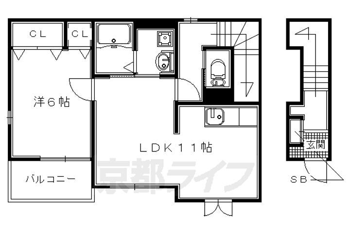 京都府宇治市広野町 大久保駅 1LDK アパート 賃貸物件詳細