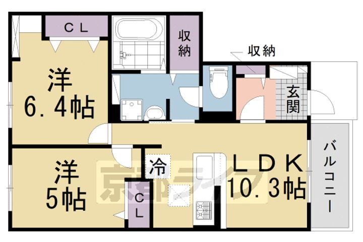 京都府京田辺市興戸郡塚 興戸駅 2LDK アパート 賃貸物件詳細