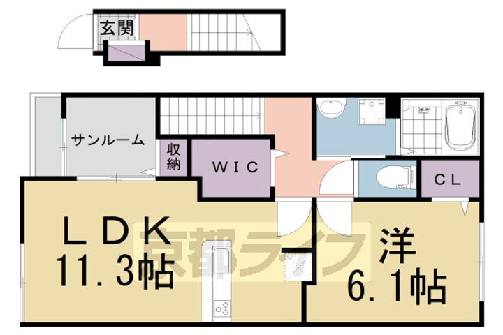 京都府相楽郡精華町大字菱田 下狛駅 1LDK アパート 賃貸物件詳細