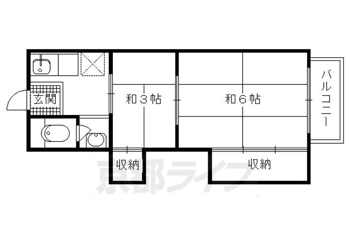 京都府京都市左京区一乗寺高槻町 一乗寺駅 2K アパート 賃貸物件詳細