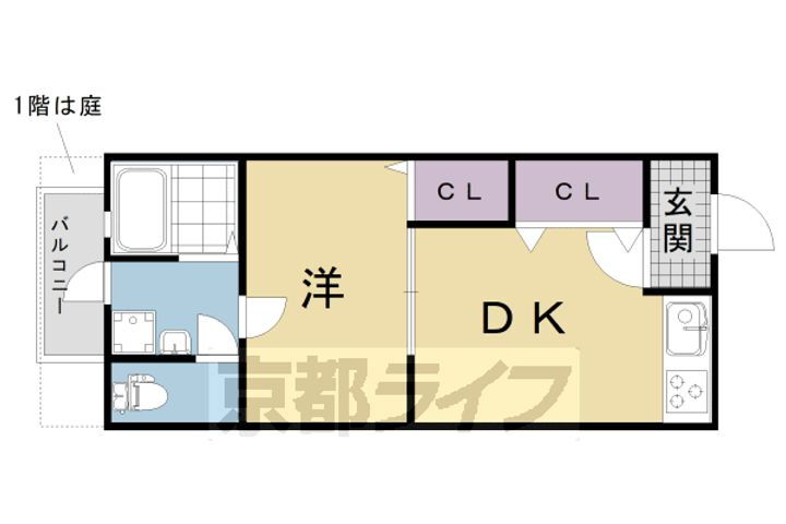 京都府京都市伏見区久我東町 西向日駅 1DK アパート 賃貸物件詳細