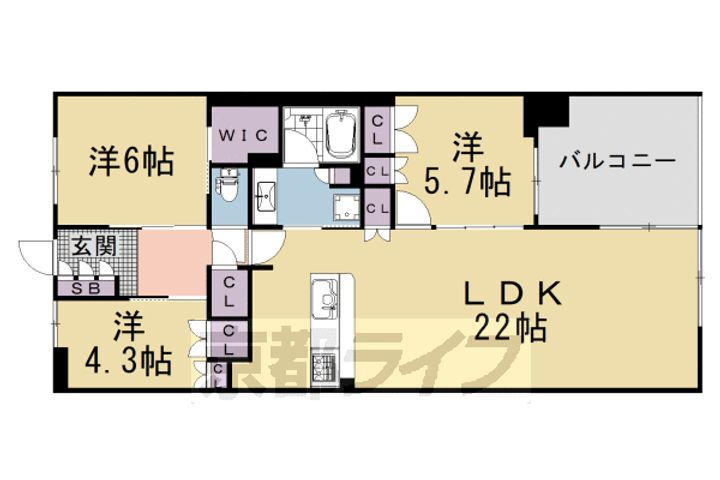 京都府京都市右京区西京極堤下町 賃貸マンション