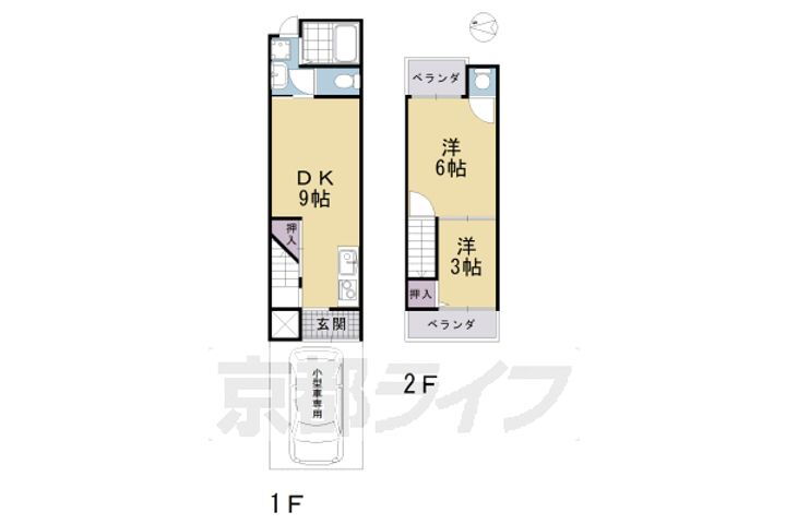 京都府京都市伏見区中島前山町 竹田駅 2DK 一戸建て 賃貸物件詳細