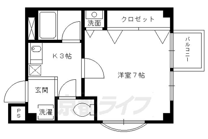 京都府京都市伏見区銀座町４丁目 丹波橋駅 1K マンション 賃貸物件詳細