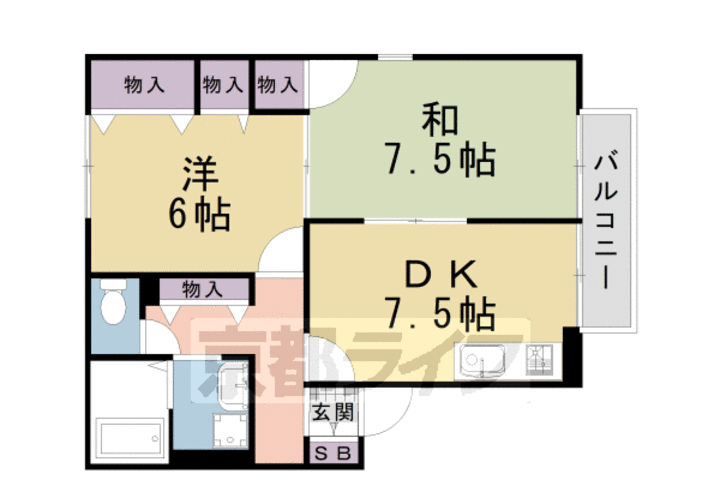 京都府京都市伏見区深草大亀谷東安信町 六地蔵駅 2DK アパート 賃貸物件詳細