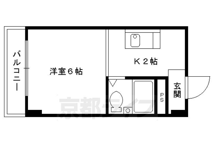 京都府京都市伏見区南寝小屋町 丹波橋駅 1K マンション 賃貸物件詳細