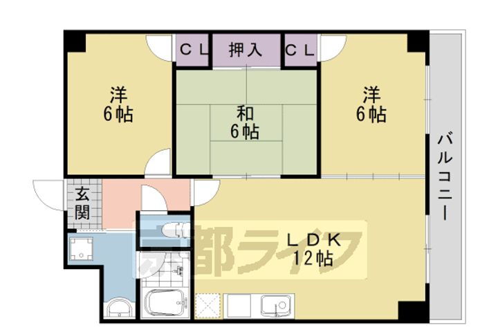 京都府京都市西京区上桂北村町 上桂駅 3LDK マンション 賃貸物件詳細
