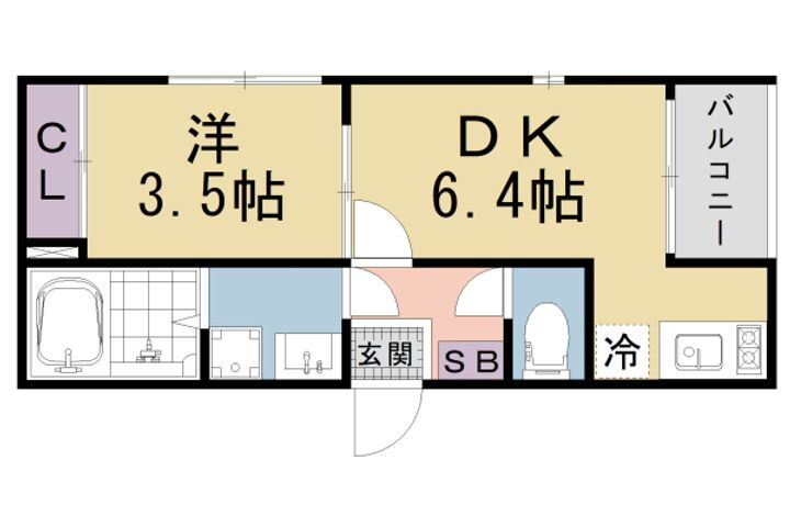 京都府京都市山科区東野中井ノ上町 東野駅 1DK アパート 賃貸物件詳細