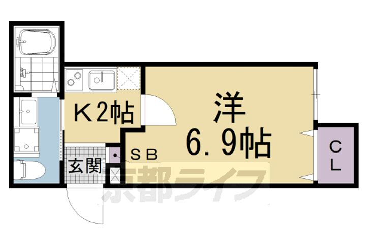 京都府京都市山科区御陵鴨戸町 御陵駅 1K アパート 賃貸物件詳細