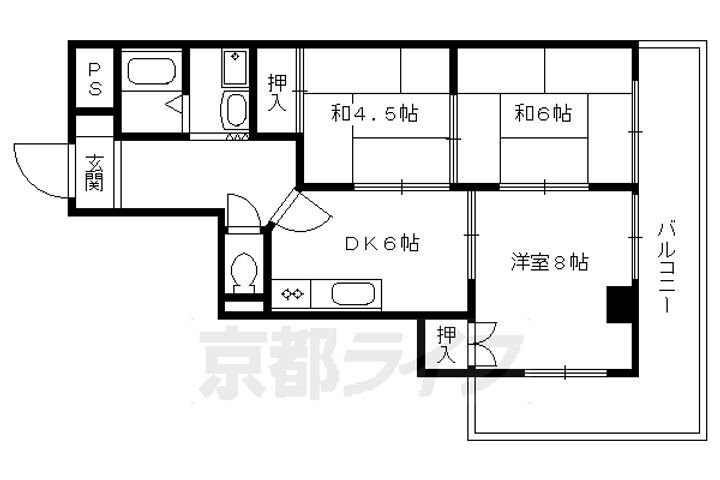 フローラルＯＫＤ 2階 3DK 賃貸物件詳細