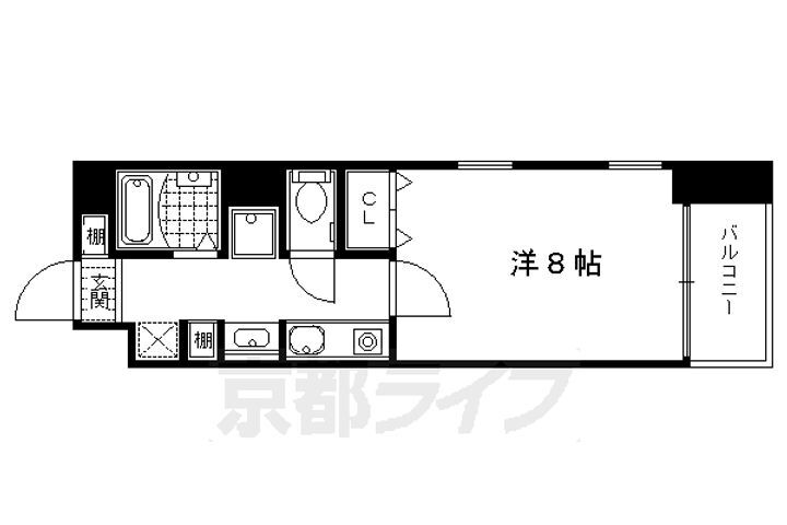 京都府京都市中京区三文字町 烏丸御池駅 1K マンション 賃貸物件詳細