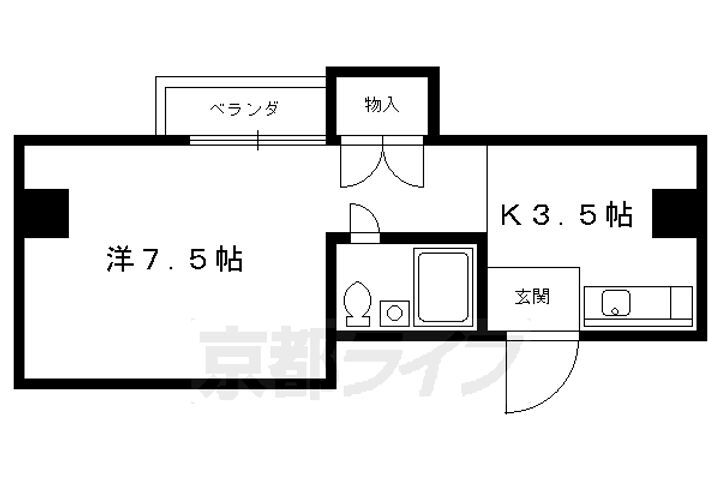 京都府京都市北区衣笠東御所ノ内町 北野白梅町駅 1K マンション 賃貸物件詳細