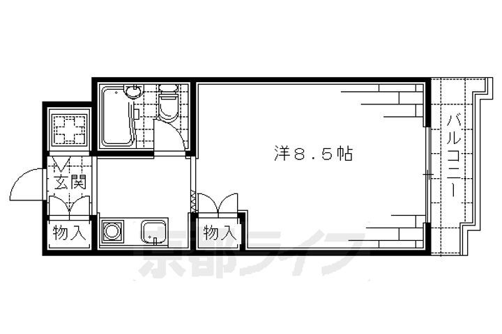 京都府京都市伏見区桝形町 丹波橋駅 1K マンション 賃貸物件詳細