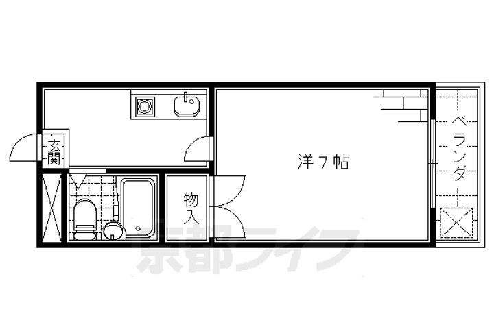 京都府京都市伏見区景勝町 伏見駅 1K アパート 賃貸物件詳細