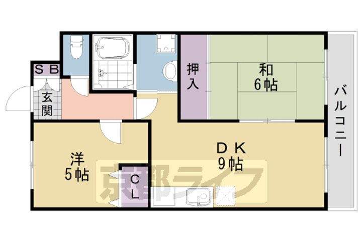 ヴェルドミール桂坂 4階 2DK 賃貸物件詳細