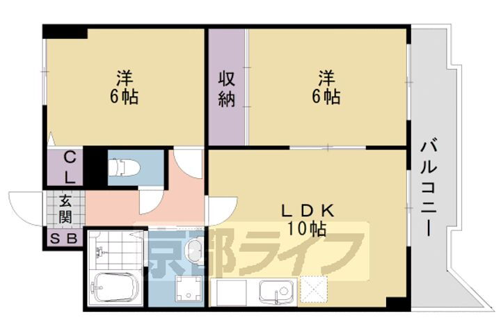 ヴェルドミール桂坂 2階 2LDK 賃貸物件詳細
